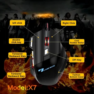 Mouse Gamer Laser Led Usb 7 Botões Profissional - Imagem 5
