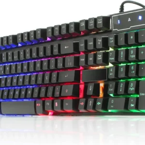 Teclado Gamer Semi Mecânico Led Luminoso Profissional Abnt2 Brasil Domine o Jogo Ilumine Jogada Performance e Jogabilidade - Imagem 3