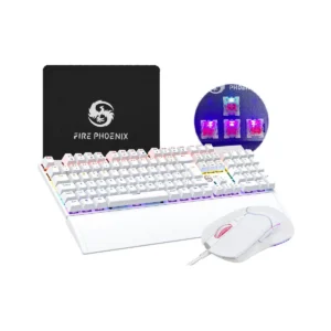 Kit Teclado E Mouse Mecânico Dpi 7200 Abnt2 Gamer Luz Led Rgb Switch Red Usb Mouse Pad Para Computador Pc Bk-06 - Imagem 3
