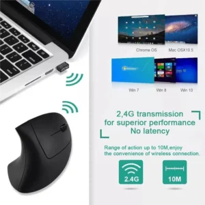 Mouse Ergonômico Vertical 2.4GHz Mouse Óptico Sem Fio 3 Ajustável - Imagem 5
