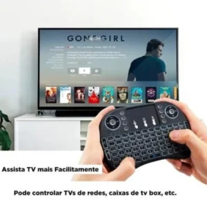 Mini Teclado Controle Sem Fio Para Smart Tv Tv Box Pc - Imagem 6