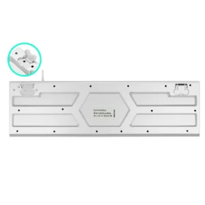 Teclado Gamer Semi Mecânico Usb E Iluminação Led Rgb Branco Português Brasil - Imagem 3