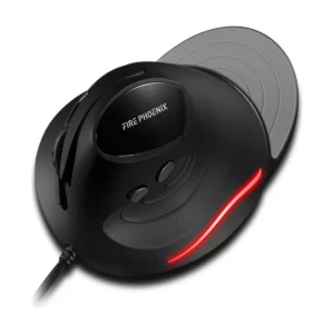 Mouse Vertical Ergonômico Óptico Led Com Fio Usb 6 Botões Dpi 3200 Preto D6 - Imagem 3