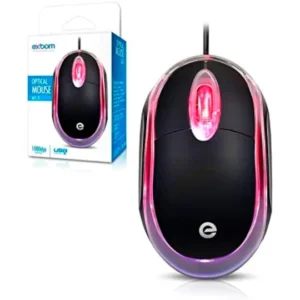 Mouse USB Óptico Com Led Exbom - MS-9 - Imagem 1