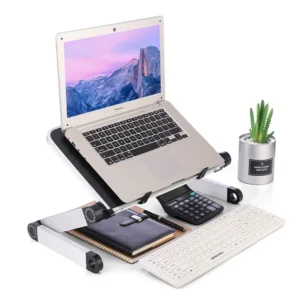 Suporte de mesa ajustável para laptop, portátil, alumínio, ergonômico, para tv, cama, sofá, pc, notebook, mesa, com mouse pad - Imagem 3