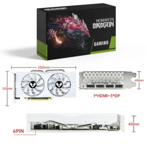 MOUGOL-Placa gráfica Radeon RX580 8G, Memória GDDR5, Placa Video Gaming, Computador desktop, AMD, PCIE3.0x16, DVI, DP, Original - Imagem 6
