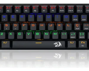 TECLADO GAMER MECANICO LAKSHMI RAINBOW PRETO SWITCH MARROM ABNT2 - Imagem 1