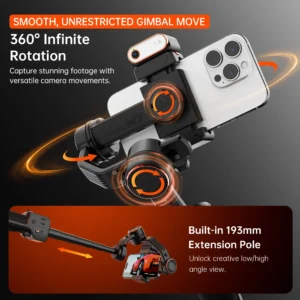 Hohem Gimbal iSteady M7 2025 novo estabilizador de telefone celular de 3 eixos com luz de preenchimento magnética AI, bastão de selfie telescópico, gravação de vídeo - Imagem 4