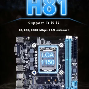 M-ATX H81 Motherboard Intel LGA 1150 i3 i5 i7 E3 DDR3 1333/1600MHz 16GB M.2 SATA3 USB3.0 Mainboard VGA DVI HDMI-Compatível - Imagem 2