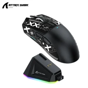 X11 Attack Shark Gaming Mouse Sem Fio 1K Hz PAW3311 Macro Magnético RGB Carregador de encaixe para jogos - Imagem 1