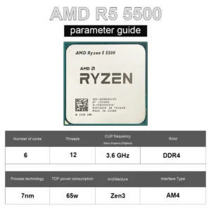 Navio do brasil jgyue b450m pro am4 conjunto de placa-mãe com processadores cpu amd ryzen r5 5500 2*16gb = 32gb ddr4 ram de canal duplo - Imagem 5