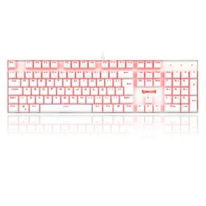 TECLADO MECANICO MITRA SINGLE COLOR VERMELHO LUNAR WHITE SWITCH AZUL - Imagem 1