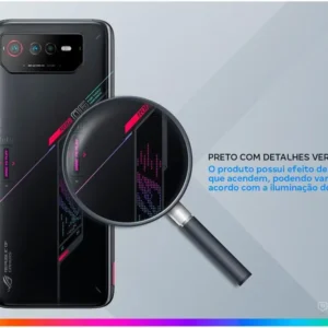 Smartphone Asus Rog Phone 6 256GB Black 5G Snapdragon SM8475 8GB RAM 6,78” Câm. Tripla + Selfie 12MP - Imagem 2