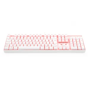 TECLADO MECANICO MITRA SINGLE COLOR VERMELHO LUNAR WHITE SWITCH AZUL - Imagem 5