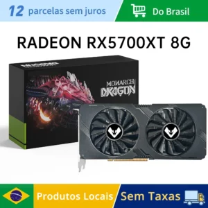Molde novo cartão gráfico amd radeon rx5700xt 8gb memória gddr6 pcie4.0x16 dpx3 256bit placa de vídeo para jogos para computador desktop - Imagem 1