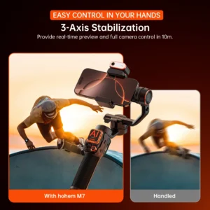 Hohem Gimbal iSteady M7 2025 novo estabilizador de telefone celular de 3 eixos com luz de preenchimento magnética AI, bastão de selfie telescópico, gravação de vídeo - Imagem 3