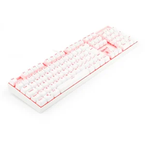 TECLADO MECANICO MITRA SINGLE COLOR VERMELHO LUNAR WHITE SWITCH AZUL - Imagem 3