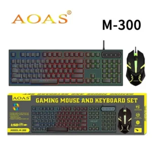 Kits Teclado Mouse Gamer Led Semi-mecânico Usb M300 Oferta - Imagem 1