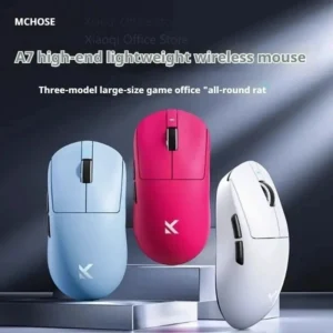 MCHOSE A7 Ultra Mouse Esports GamesTrês Modos Pro Sem Fio Bluetooth PAW3395 Leve Laptop Office Mouse Suporte Ergonomia - Imagem 1