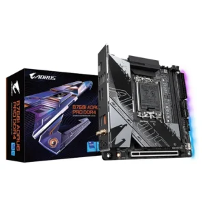 Placa Mãe Gigabyte B760i Aorus Pro, Intel LGA 1700, Mini-ITX, DDR4, WI-FI, M.2 - Imagem 2
