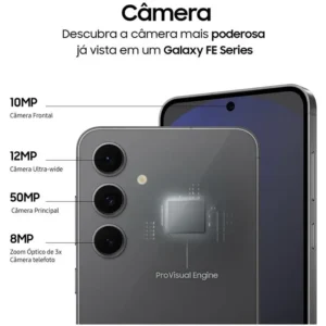 Smartphone Samsung Galaxy S24 FE 128GB Grafite 5G 8GB RAM 6,7" Câm. Tripla + Selfie 10MP - Imagem 5