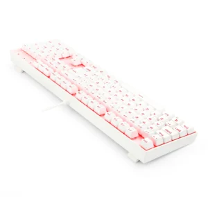 TECLADO MECANICO MITRA SINGLE COLOR VERMELHO LUNAR WHITE SWITCH AZUL - Imagem 6