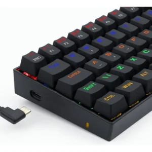 TECLADO GAMER MECANICO LAKSHMI RAINBOW PRETO SWITCH MARROM ABNT2 - Imagem 2