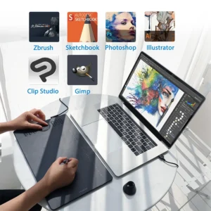 mesa digitalizadora Huion hs610 gráficos tablet 10x6.25 Polegada desenho tablet digital bateria-livre stylus 8192 níveis de pressão suporte android telefone windows macos pc - Imagem 6