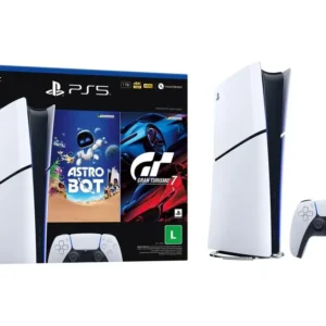 PlayStation 5 Slim Edição Digital 1TB 1 Controle Branco Sony com 2 Jogos - Imagem 1