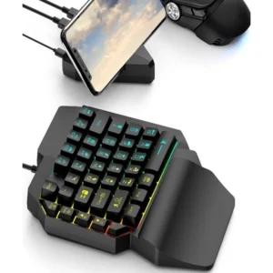 Teclado Gamer Uma Mão RGB Semi Mecânico Ergonômico USB Antighosting para PC Xbox Celular - Imagem 2