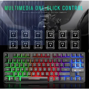 Kit Teclado e Mouse Mecânico Gamer BK-06 ABNT2 RGB Switch Red 7200 DPI USB + Mouse Pad - Imagem 3