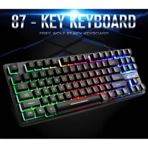 Kit Teclado e Mouse Mecânico Gamer BK-06 ABNT2 RGB Switch Red 7200 DPI USB + Mouse Pad - Imagem 1