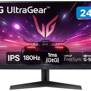 Monitor Gamer LG 24GS60F-B 24” IPS Full HD 180Hz 1ms HDMI DisplayPort FreeSync - Imagem 1