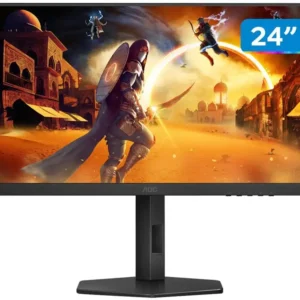 Monitor Gamer AOC 24″ Full HD 180Hz 0,5ms IPS HDMI DisplayPort Base Ajustável - Imagem 1